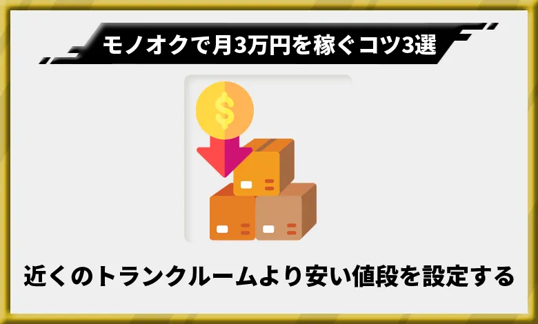 モノオクで月3万円を稼ぐためのコツ1