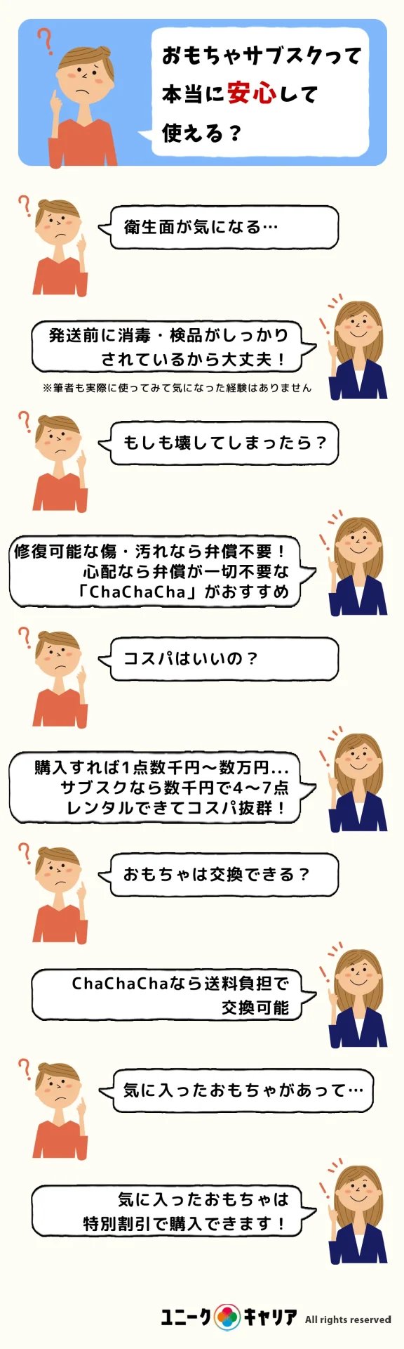 おもちゃサブスクは本当に安心して使えるのか？